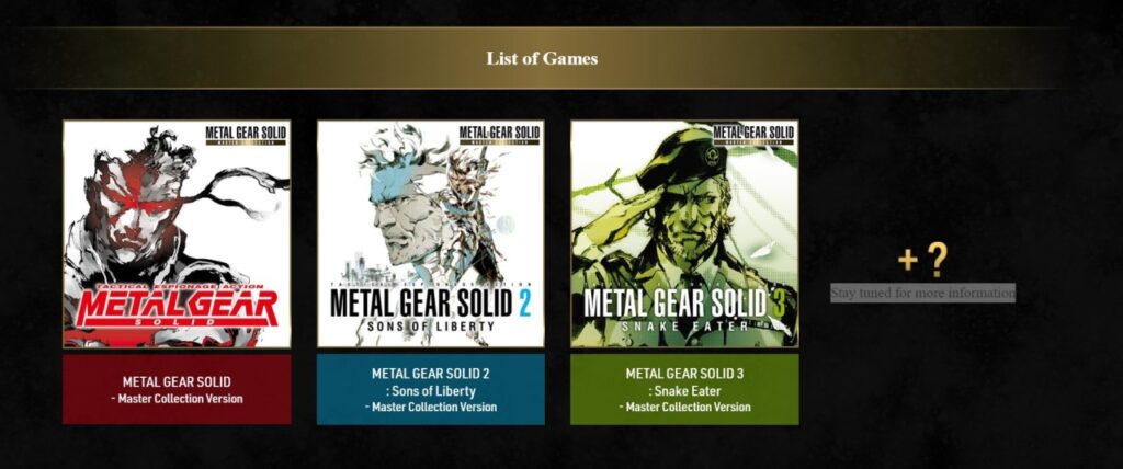 Attention fans de MGS : la Collection qui va vous faire vibrer !