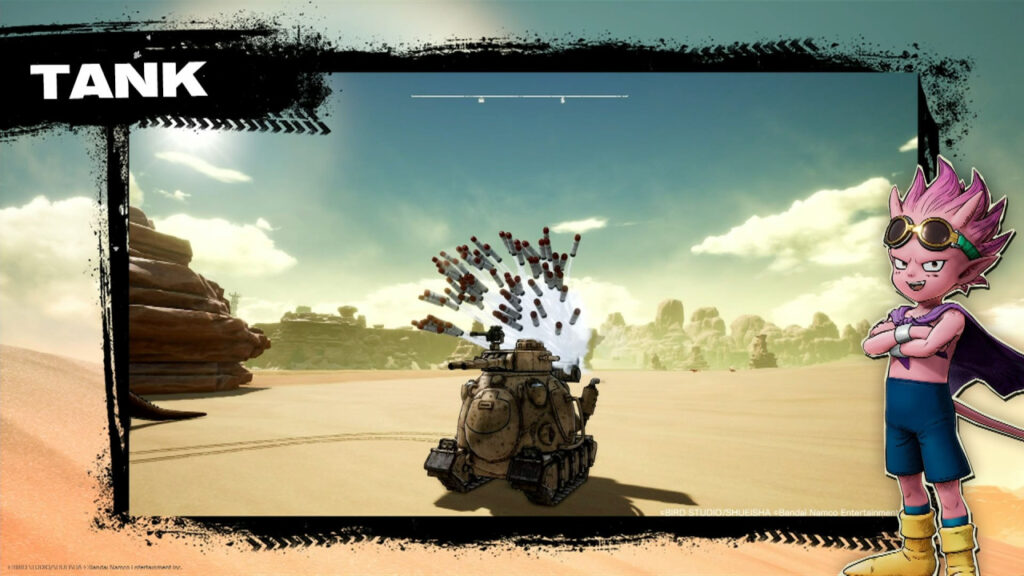 Sand Land : des tanks, des sauts et beaucoup de fun avec le Jump-Bot !