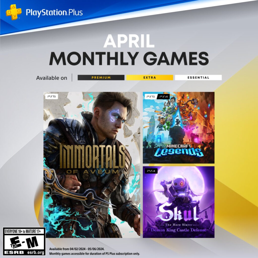 Le programme incontournable du PS Plus pour avril