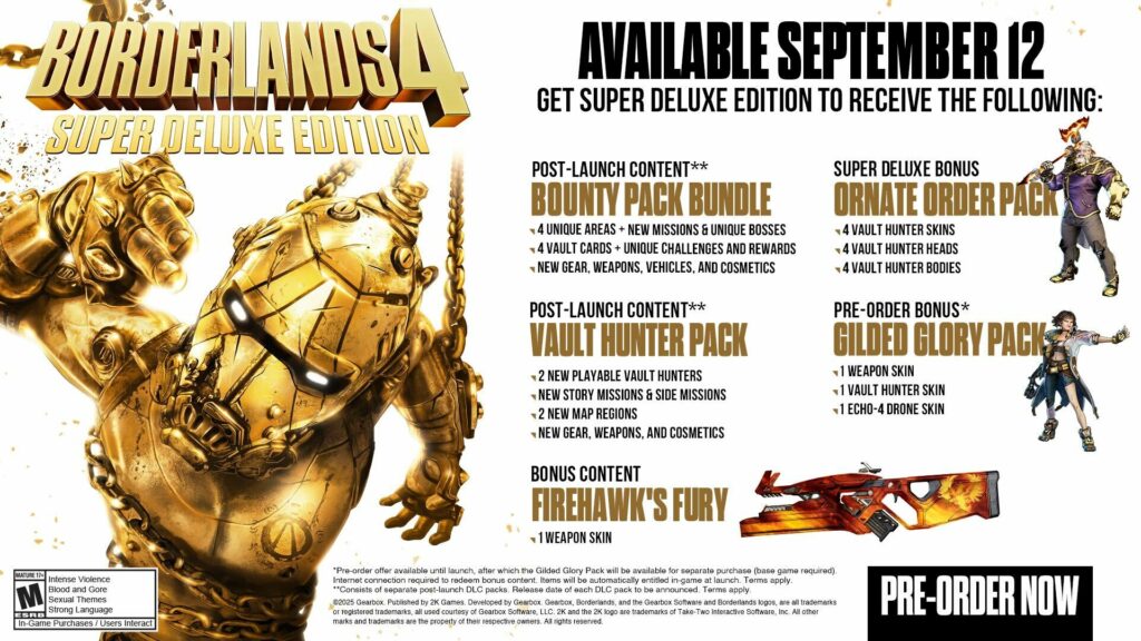 Borderlands 4 : prix et contenu des différentes éditions