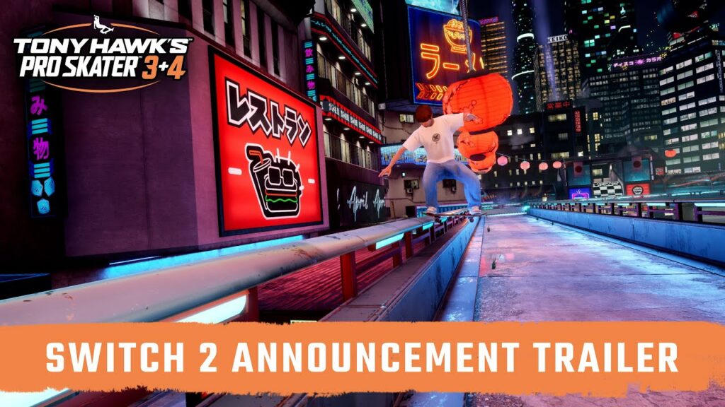 Tony hawk's pro skater 3+4 sortira en même temps que la switch 2