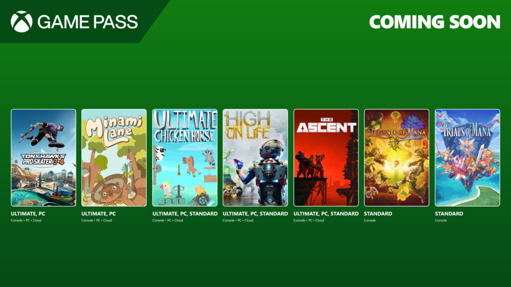 Nouvelle sélection de jeux Game Pass pour juillet