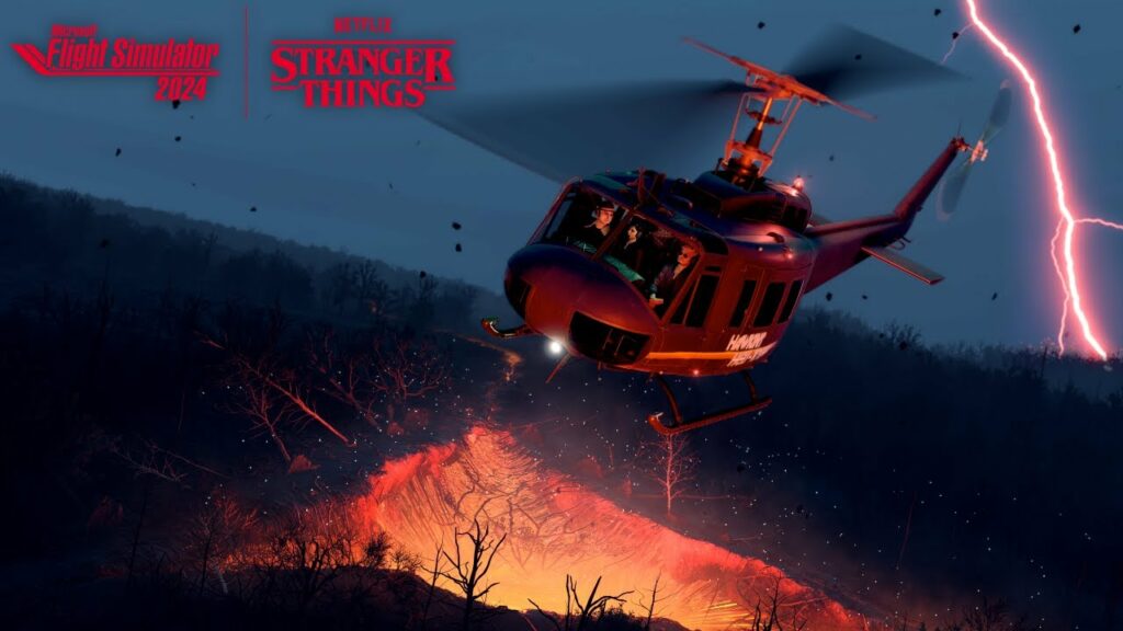 Flight simulator 2024 s'associe à stranger things Flight simulator 2024 s'associe à stranger things
