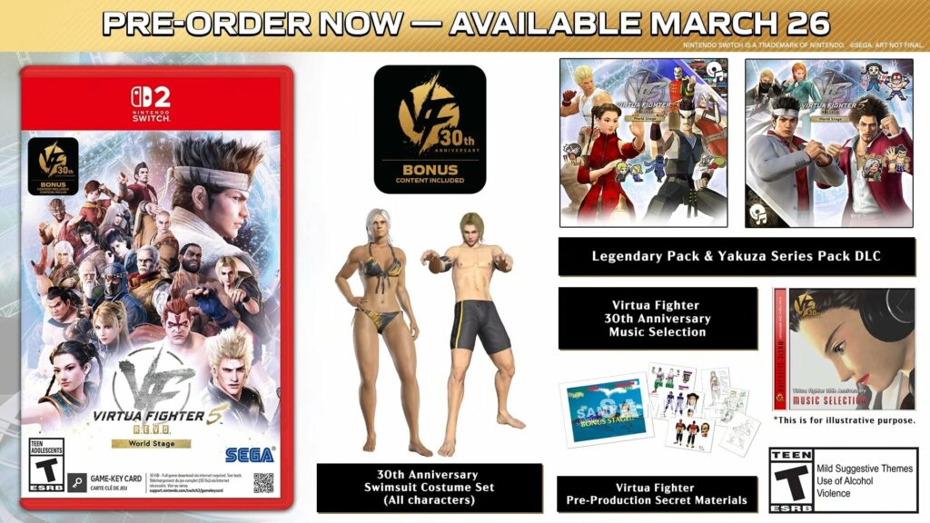 Virtua fighter 5 r.e.v.o. arrive sur switch 2 en mars 2026