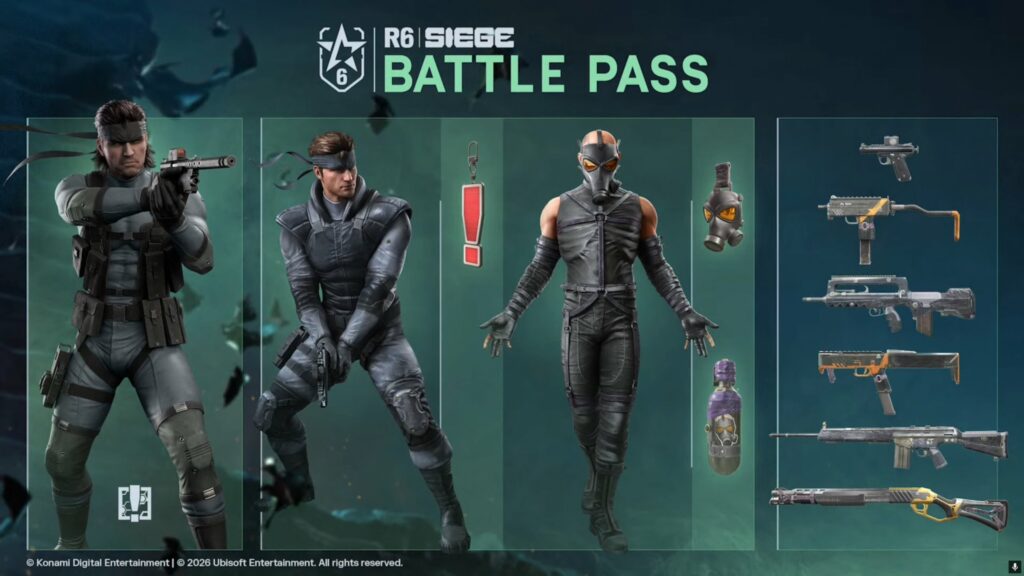 Sam fisher et solid snake s'allient dans rainbow six siege