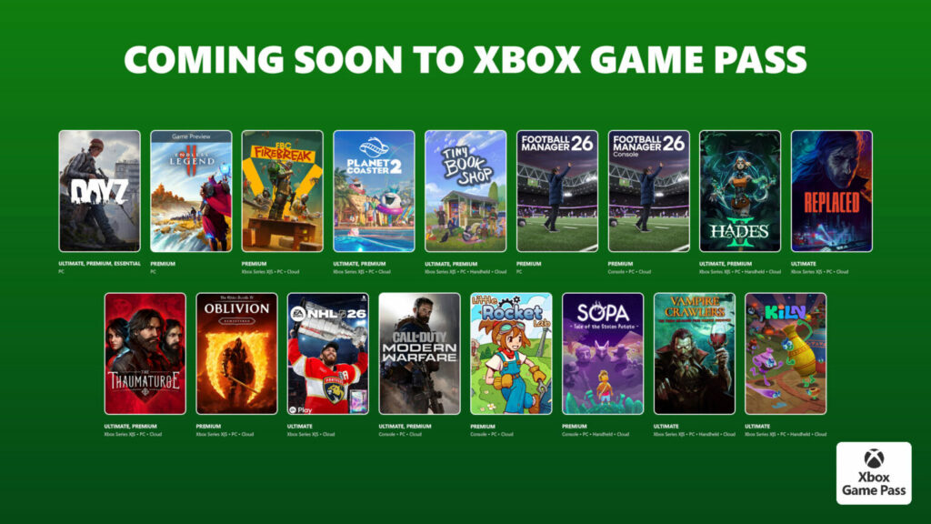 Les nouveautés Game Pass d'avril pour Xbox