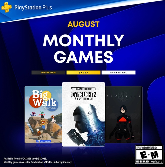 Ps plus essential d'août : dying light 2 et big walk à l'honneur Ps plus essential d'août : dying light 2 et big walk à l'honneur
