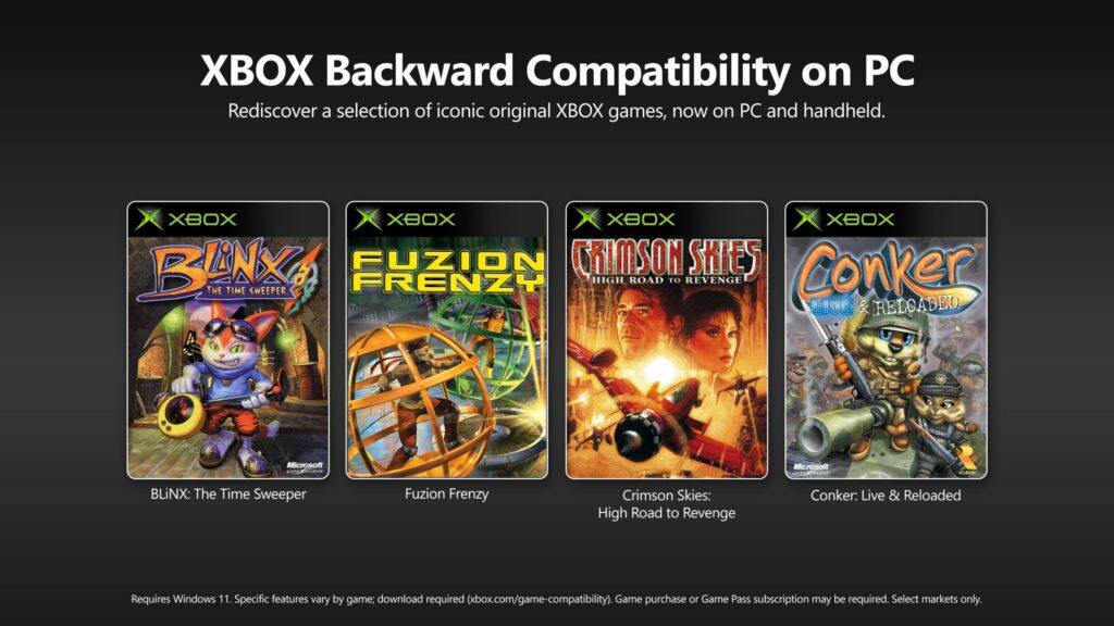 La rétrocompatibilité xbox arrive sur pc