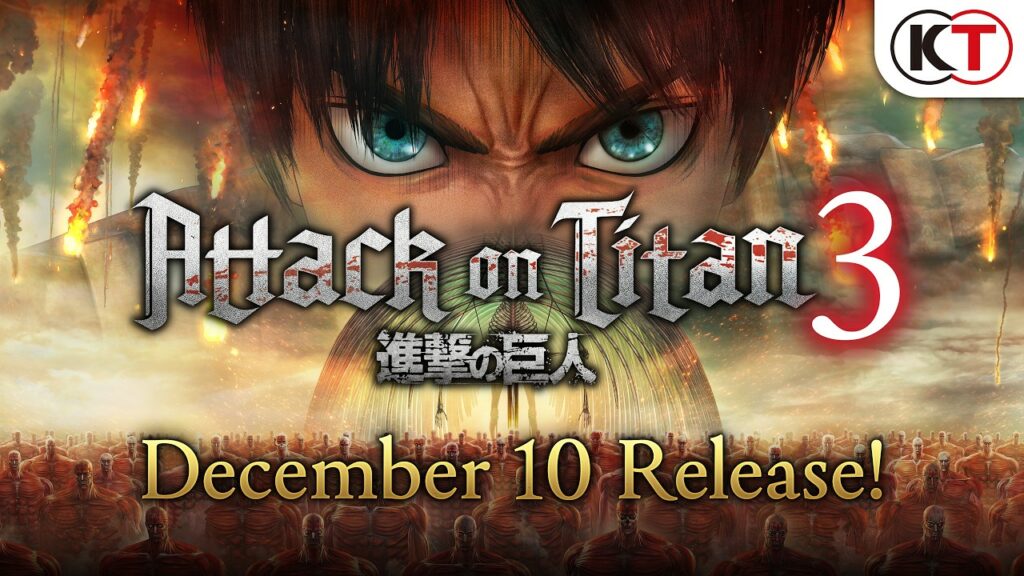Attack on titan 3 sort le 10 décembre avec des éditions spéciales Attack on titan 3 sort le 10 décembre avec des éditions spéciales