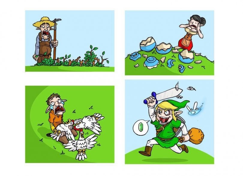 La vraie réactions des villageois dans les Zelda