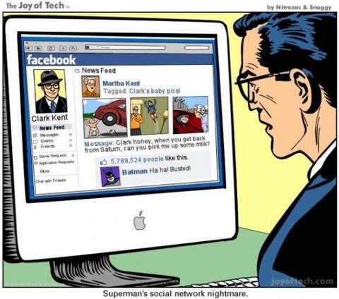 Superman grillé sur Facebook